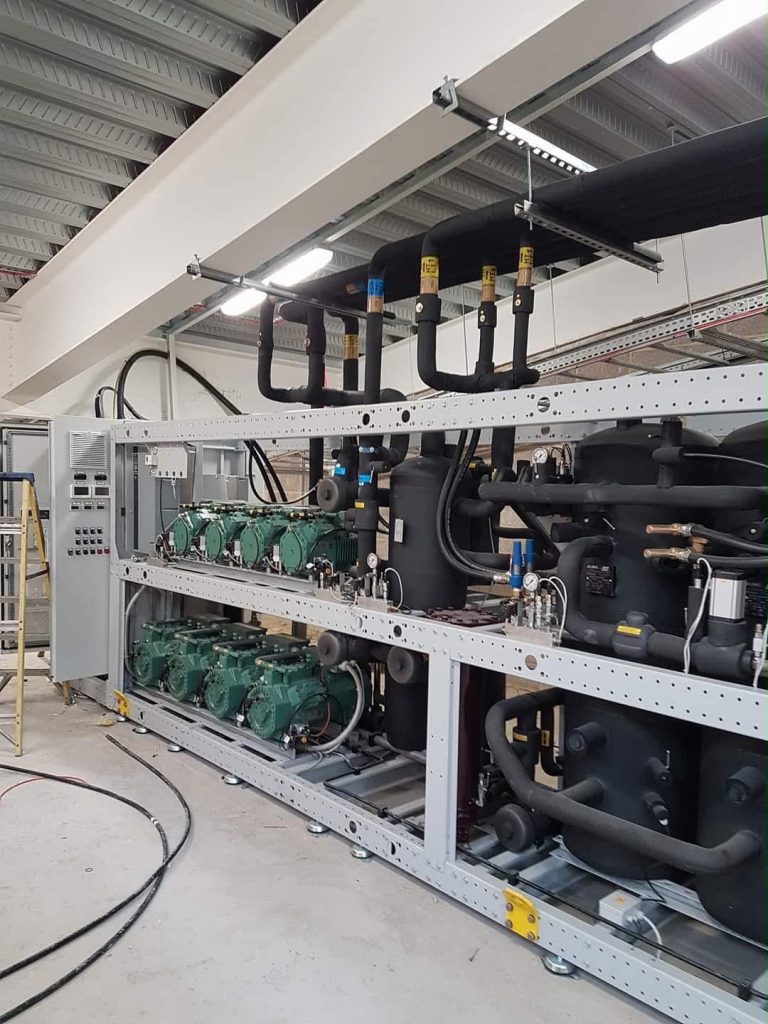 plant room with refrigeration manifolds yorkshire cooling